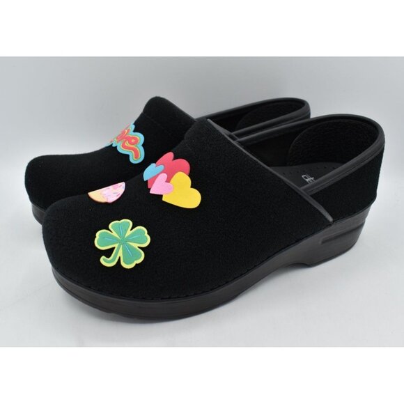 Dansko Women Size EU 41 US 10.5-11 Hook And Loop Patch Pro Black Clogs Shoes - Picture 1 of 12